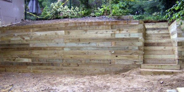 Timber and Stone Walls in North Georgia